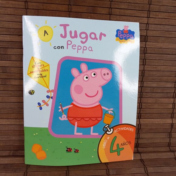 A Jugar Con Peppa Libro De Actividades 4 Años Con Stickers Recortables Divertido - Picture 1 of 7